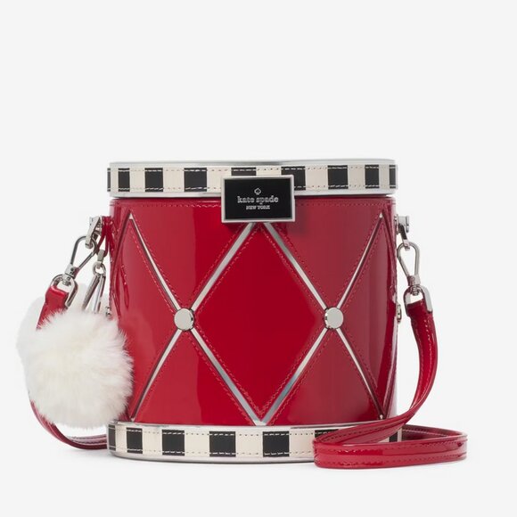 Kate Spade Oh What Fun 3D Toy Store Drum Clutch Satchel Crossbody Novelty NWT - Picture 2 of 10